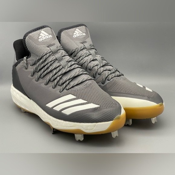 Adidas Boost Icon Baseball Cleats Metal Gray White CG5159 Men’s Size 11 NEW - Picture 2 of 10